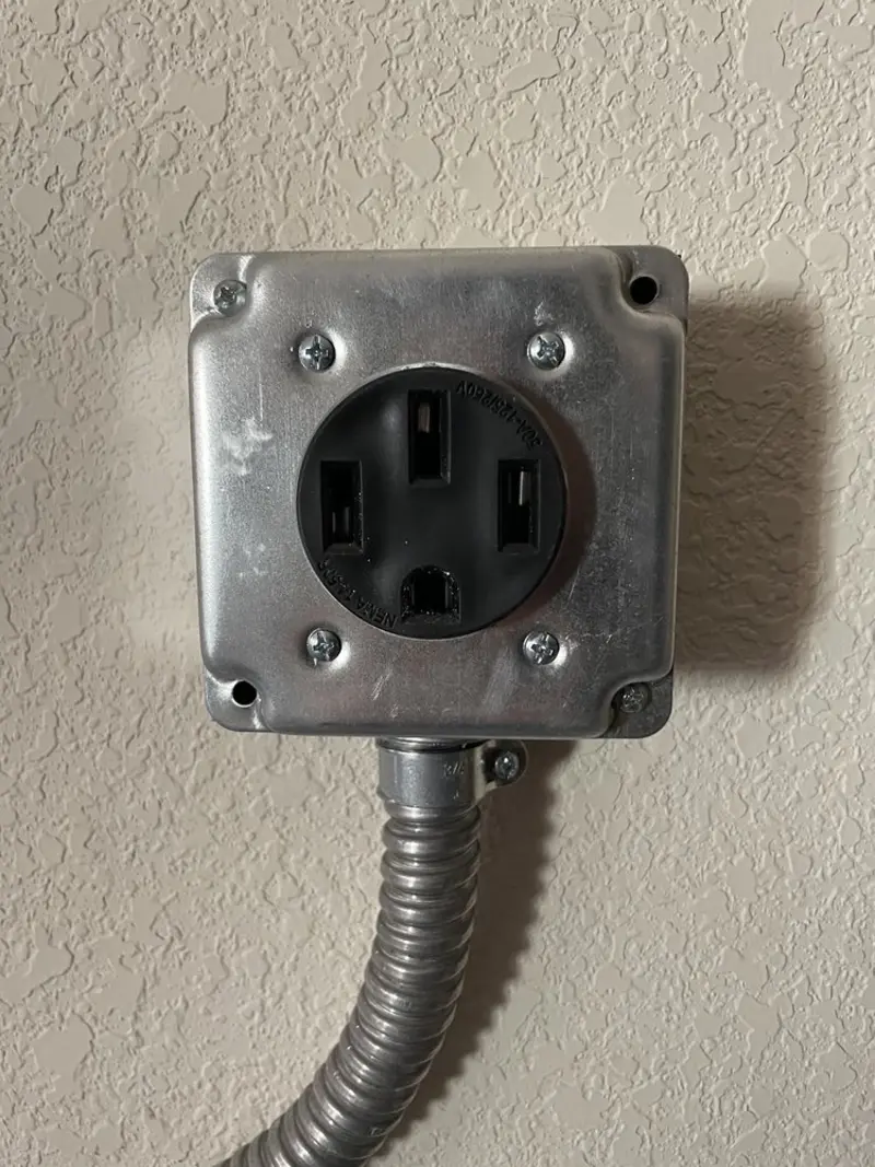 NEMA 14-50 outlet installed for Electrical Panel Upgrade in Upper Makefield